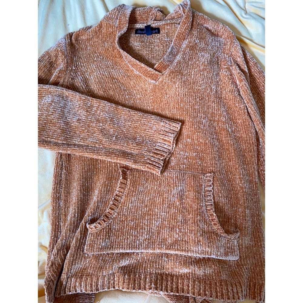 Burnt Orange Soft Hooded Long Sleeve/ Sweater